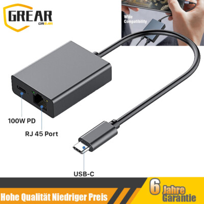 USB-C/Ethernet Ladeadapter auf RJ45 für Chromecast TV/Stick Phone Mac-Book Air