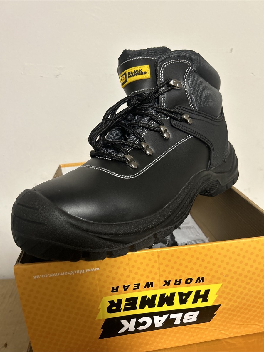 Black Hammer Safety Boot Steel Toe Cap S3 SRC Size 10 UK UK