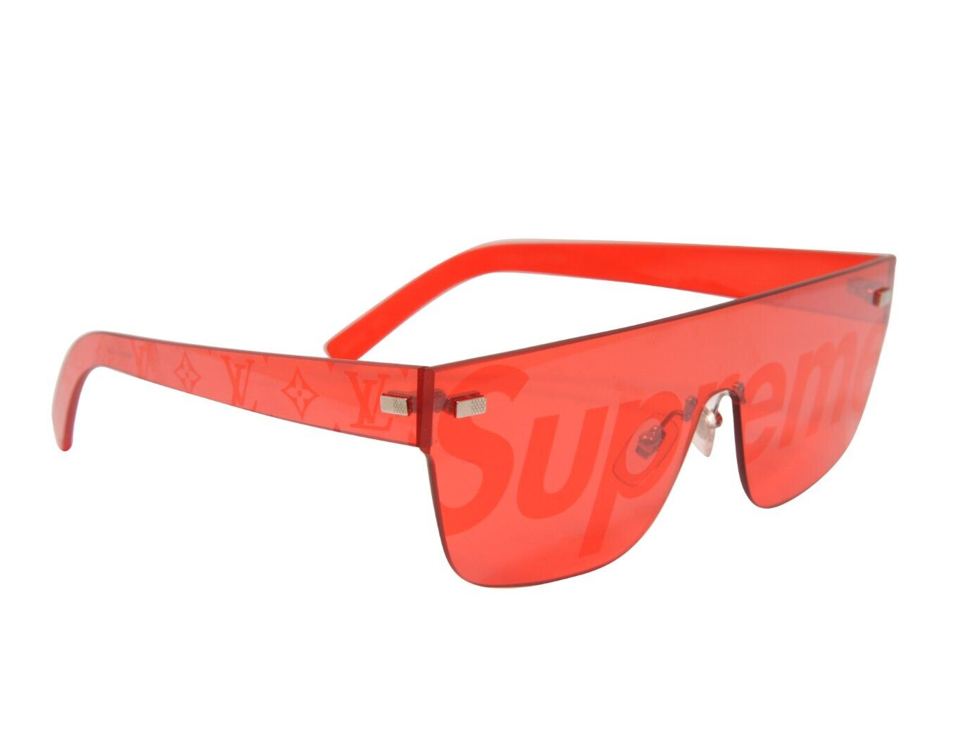 Supreme Louis Vuitton City Mask SP Sunglasses Eyewear Red Black 2 Color New  Auth