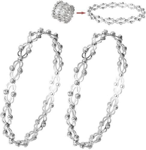 2 in 1 Zircon Multilayer Twist Adjustable Magnetic Therapy Magic Bracelet Ring - Bild 11 von 15