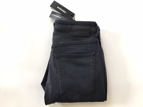 Diesel da Donna Babhila Slim Skinny Jeans Vita Alta 086AX Nero Rivestito  W-27 | eBay
