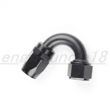 US SHIP 150 Degree AN10 10AN Hose End Adapter Swivel Oil Fuel Line Fitting Black