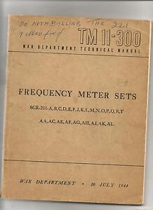 Tmii 300 Frequency Meter Set Scr 211 A B C D E F Jk L M N O P Q R T Ac Ae Af Ebay