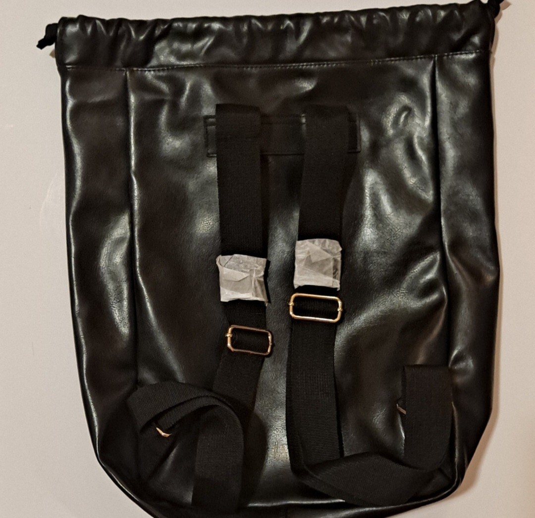 NWOT Bad Boy Carolina Herrera New York Black Faux Leather 