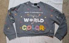 2023 Walt Disney's Wonderful World of Color Pullover Sweatshirt Women Small Crop