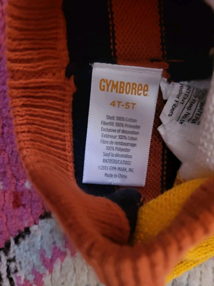 Ensemble Fille Gymboree 5/6 Ans - Pull Chouette Père Noël & Pantalon Velours - Occasion TB