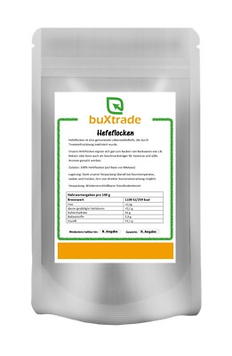2x 500 g | Hefeflocken | Hefe | getrocknet | Melasse | rein | Buxtrade