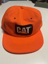 Vintage Caterpiller CAT Patch Snapback Hat Cap CYRK Made In USA *RARE* ORANGE