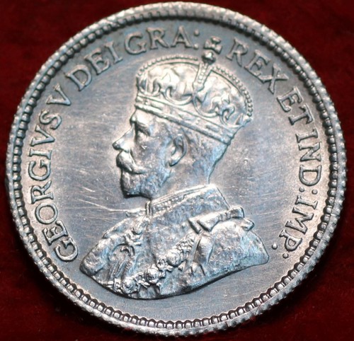 π¨π¦ 1914 King George V 5 Cents AU+++ Silver Coin Canada - Picture 2 of 2