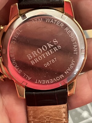 RARE Brooks Brothers Stainless Steel Watch Chronograph Runs RARE Brooks Brothers Stainless Steel Watch Chronograph Runs
