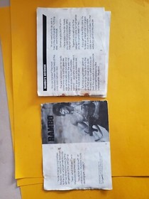 Nintendo NES Manual Only Rambo