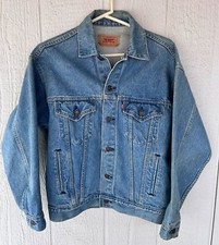 Vintage Levi's Button-Up Denim Trucker Jacket Made In USA Size Small 70507-0218