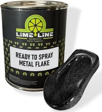 LiME LiNE Black Metal Flake Ready to Spray Automotive Basecoat - 1 Gallon