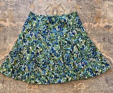 Vintage Retro 90s Funky Knee Length Skirt 14 Lined 70s Vibe