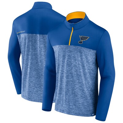 NHL St. Louis Blues Iconic Defender 1/4 Zip Zipper Jacke Oberteil Sweater