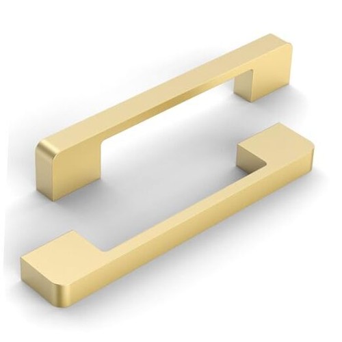 10 Pack 5 Inch(128mm) Kitchen Cabinet Handles 5"/128MM Hole Center Brushed Gold