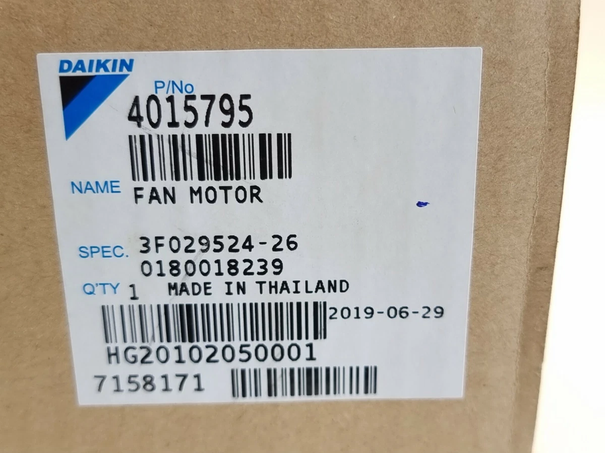 Genuine Daikin 4015795 DC Fan Motor - 3F029524-26 | eBay