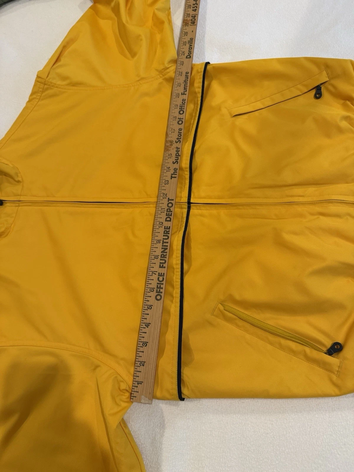 Cutter & Buck Windbreaker Mens M Jacket Y2K Yellow Full Zip Weathertec - product detail image 6