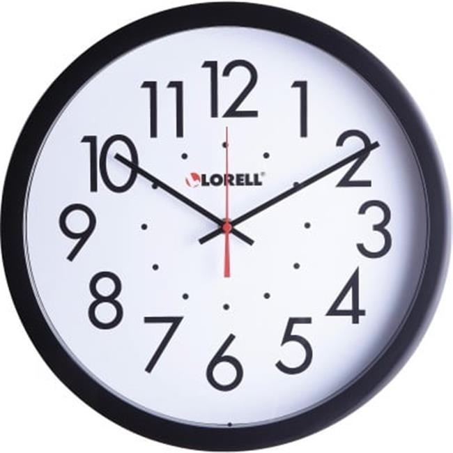 Lorell LLR61009 14.5 in. Self Set Wall Clock Black