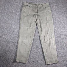 Talbots Pants Womens 6 Green Girlfriend Chino Relaxed Tapered Twill Casual