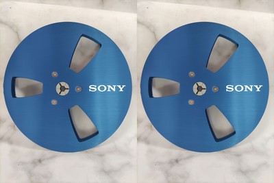One Pair standard metal aluminum 7 '' Blue Tape reel for Sony tape recorder