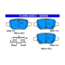 Kits de frein Opel Mokka