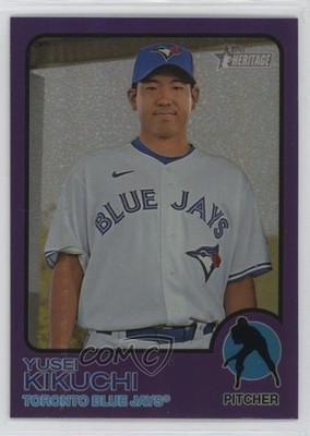 2022 Heritage High Number Hot Box Chrome Purple Refractor Yusei Kikuchi 1u5y