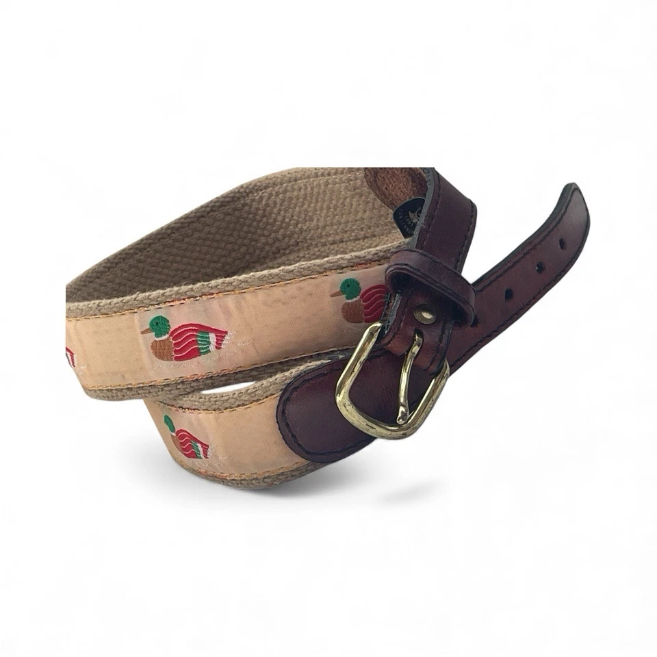 Cinturón Pato Canterbury Dama De Colección Mujer 28" Lona Cuero República Dominicana RD Foto 2 de 4