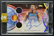 JALEN WILLIAMS 2025-26 TOPPS THREE 3 VETERAN REFRACTOR GU JERSEY PATCH AUTO /49