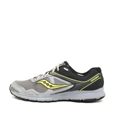 Saucony Herren Cohesion 10 Sneaker Grau Schwarz Gelb Low-Top Laufschuh EU 46