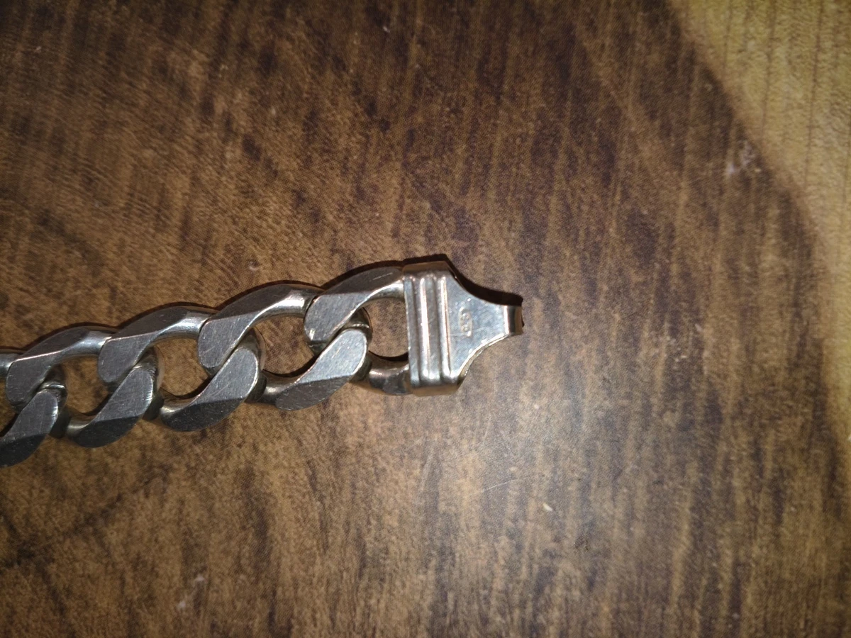 Sterling Silber 925 Panzerarmband 68g