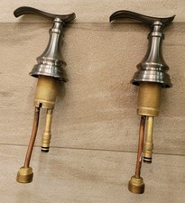 Delta Widespread Bathroom Sink Handles Hot Cold With Valves Connect Lines SS