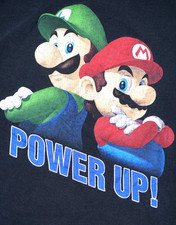 Vintage Nintendo Super Mario Luigi T Shirt Large Video Game NES SNES N64 Tee