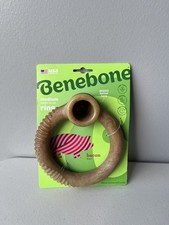 Benebone Ring Durable Dog Chew Toy Bacon Large Made in USA