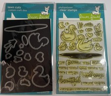 Lawn Fawn Swan Soiree Clear Stamp Set and Die Combo Swan Designs LF2219  LF2220