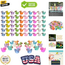 60 Pcs Mini Resin Ducks Luminous Tiny Ducks Miniature Duck Glow in The Dark f...