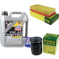 Inspektionspaket 5L Liqui Moly Top Tec 4100 5W-40 FüR Lancia Ypsilon 1.2 Fiat