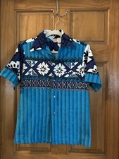 Vintage 60s 70s Sears Hawaii Shirt Small Floral Hawaiian Button Up