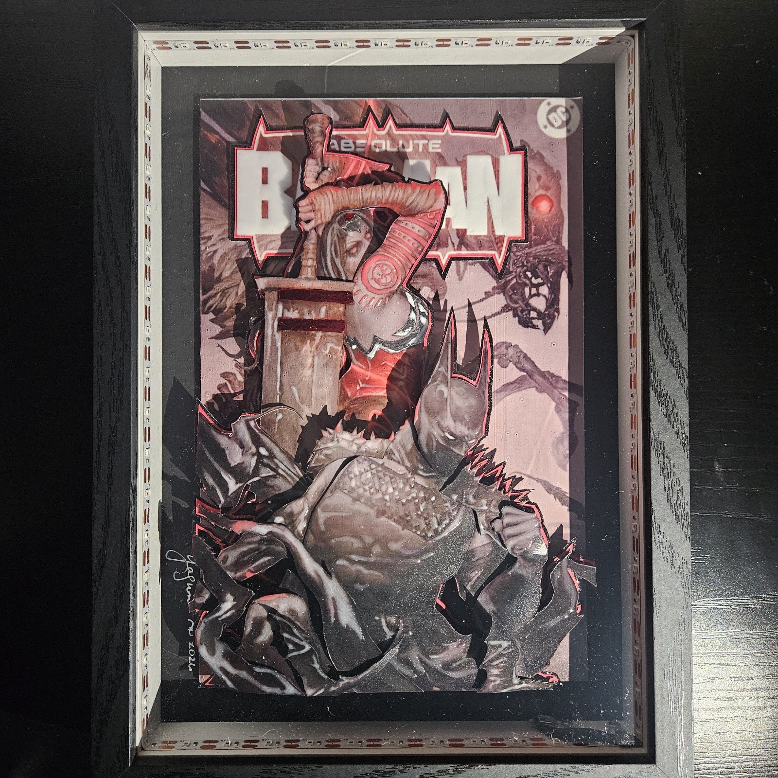 Absolute Batman 16 3D LED Light-up Shadowbox Cover by Dan Quintana