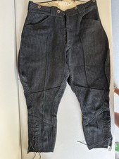 Vintage 1920s 1930s Wool Riding Breeches Jodhpurs Striped Herringbone Equestrian