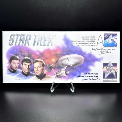 Star Trek 25th Anniv. Commem. Cachet - Artist SIGNED 2X (S/N 280/500) | 1991 FDC