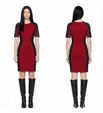 ZARA Red and Black Bodycon Dress Size S