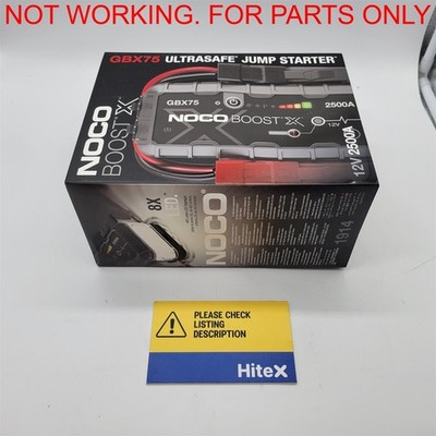 NOCO Boost X GBX75: 2500A UltraSafe Jump Starter   12V [GBX75] -NOT WORKING-