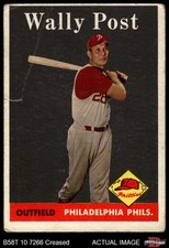1958 Topps #387 Wally Post Phillies 1.5 - FAIR