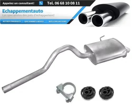 Pot d'échappement Renault Espace III 2.0 en acier aluminé haute qualité