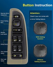 15883320 Driver Side Master Power Window Switch with Panel Assembly For Chevy