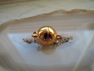 Magnetverschluss 925 Silber vergoldet 14 mm Magnetverschluss Langer Kette