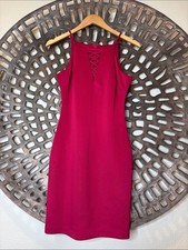 🩷 Guess Sleeveless Graduation Dress Women’s Size 4 Pink Stretch Lined 🩷