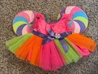 Build A Bear Lollipop Dress Candy Land Tulle Rainbow Colors Bright — photo 1
