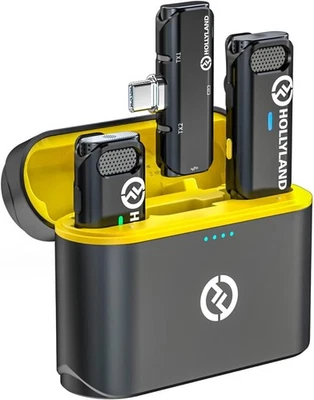 Hollyland Lark C1 Lavalier Mikrofon Duo | USB-C kabellos | 32h Akku, Hi-Fi Audio